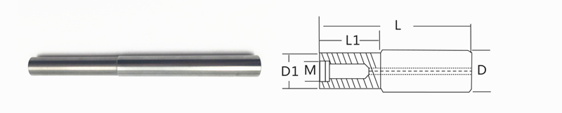tungsten solid screwed holders for interchangeable solid carbide heads - OEM/ODM - 1